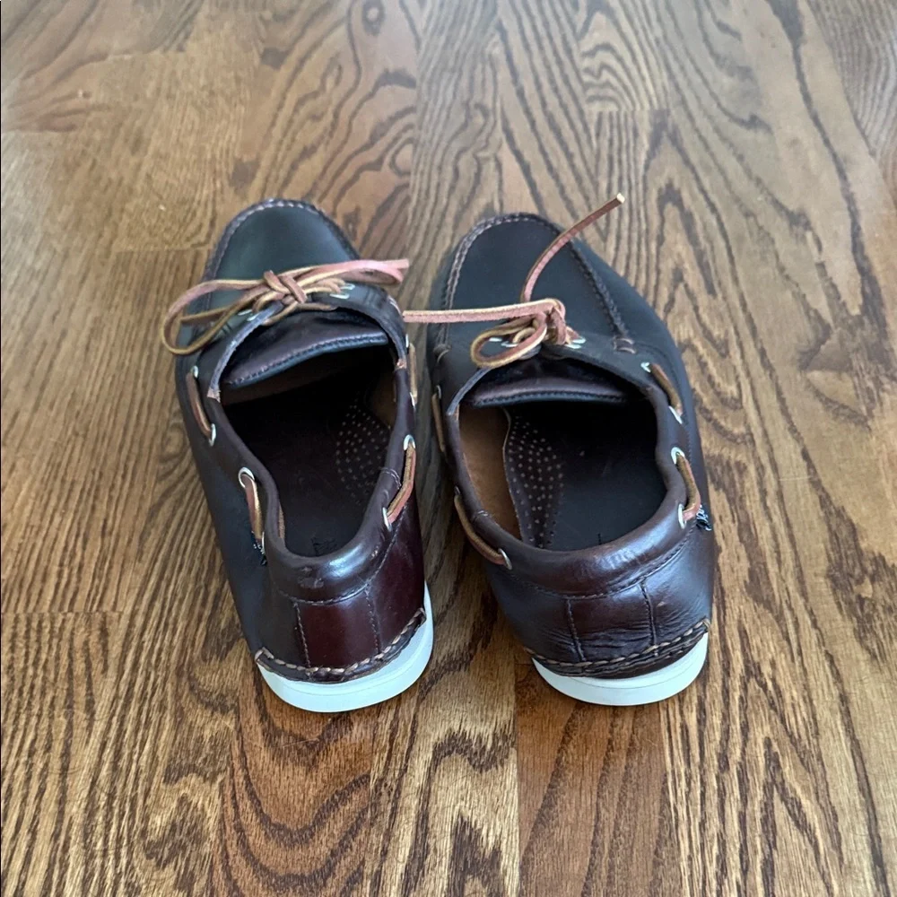 J. Crew Dark Brown Leather Boat Shoes Brand new without box size 12